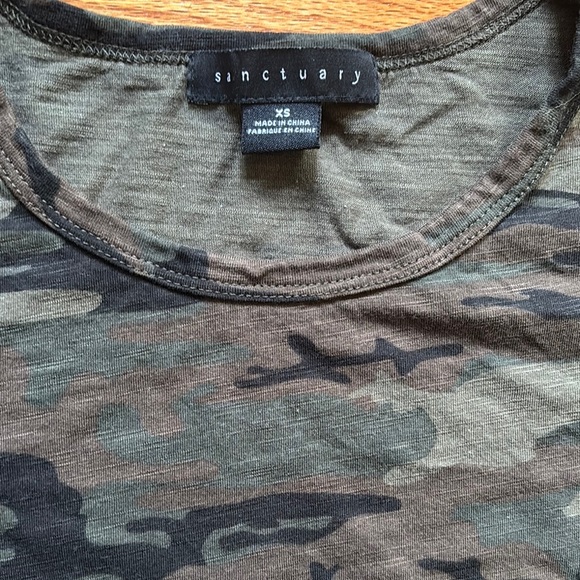 Sanctuary T-Shirt Women’s Camouflage Streetwear Biker core - Picture 1 of 7